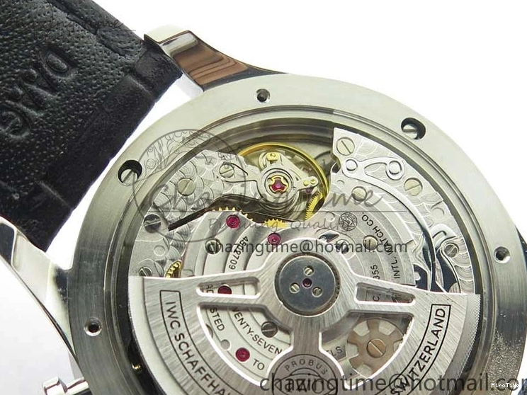 MIROTIME 0421 Elegant Portuguese IW371615 ZF 1:1 Best Edition SS Green Dial on Black Leather Strap A96355 V 7081